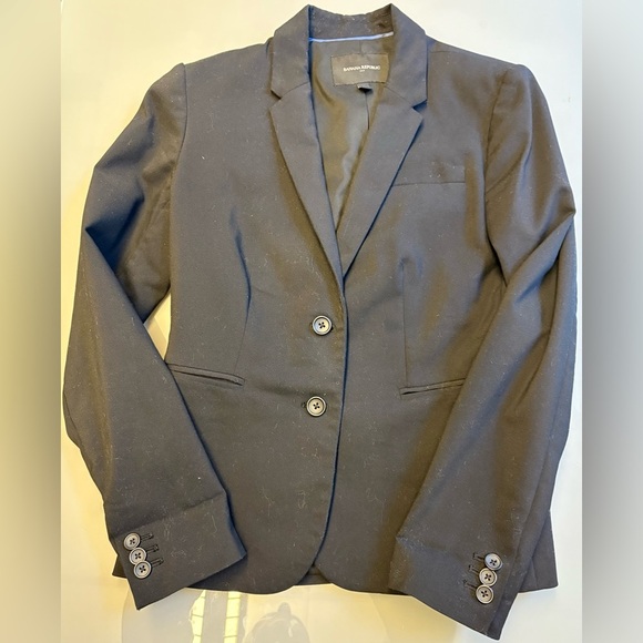 Banana Republic Classic tailored Black 2 button Blazer Suit Jacket womens size 4 - Picture 4 of 9